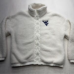 Captivating West Virginia Mountaineers Sherpa Zip Up Jacket Women’s Large